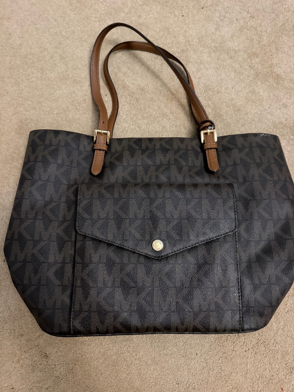 Michael Kors Dark Brown Tote Bag